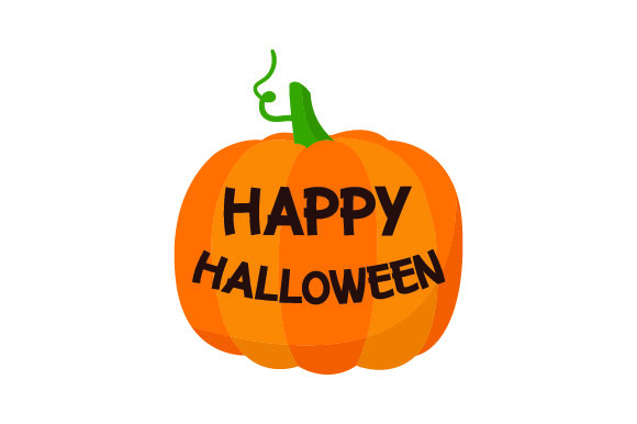 Happy Halloween Carved into Pumpkin Crafts